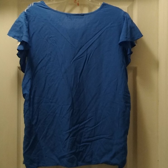 Nwt Royal & White Blouse (3X) - Picture 6 of 9